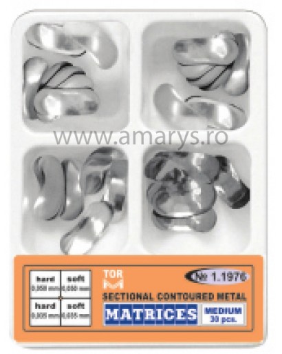 Kit matrici metalice sectionale conturate MEDII TOR VM 30buc/kit 